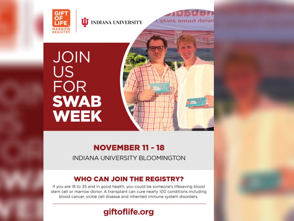 The flyer for Swab Week is seen. ﻿Gift of Life is hosting the event Nov. 11-18.