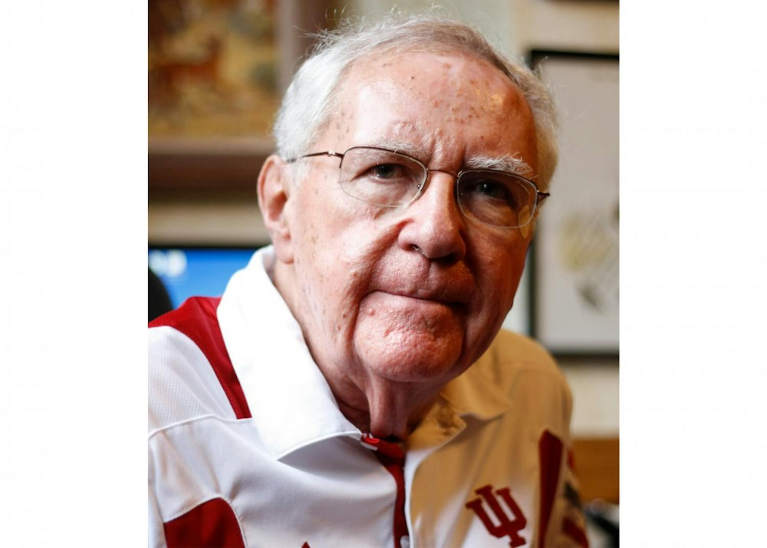 Former IU Chancellor Ken Gros Louis poses for a portrait in 2012. Gros Louis died at 80 years old in his sleep Thursday.