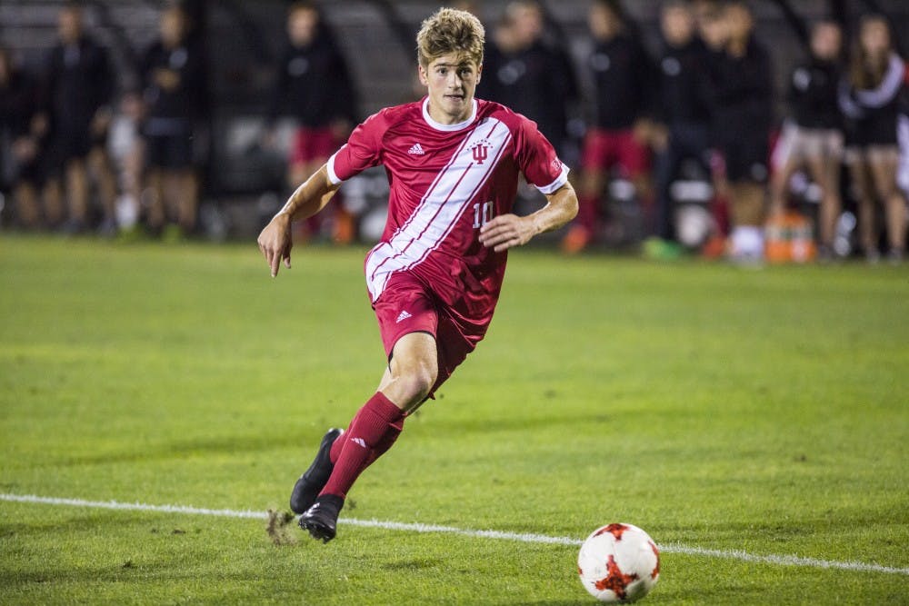 Justin Rennicks Looks for a Pass