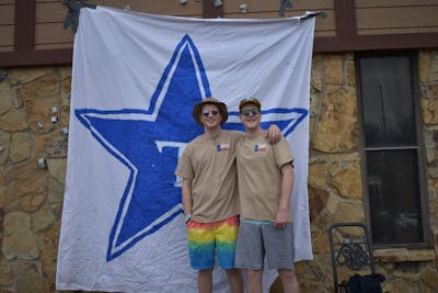 Michael Broodo and Scott Olofson pose for a photo. Broodo and Olofson are the Tex’s BBQ co-founders.&nbsp;