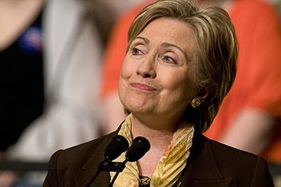 Brandon Foltz / IDSSen. Hillary Clinton (D-NY) speaks Friday afternoon at Assembly Hall.