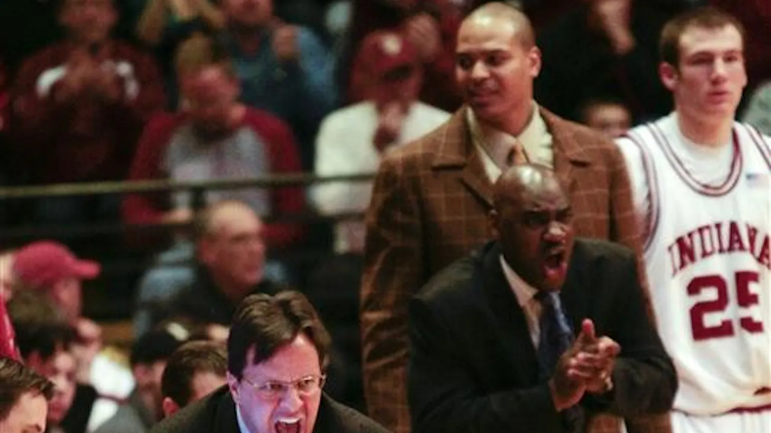 Coach Tom Crean reacts following a Hoosier play during the team's 68-60 victory over Iowa Feb. 4 at Assembly Hall.