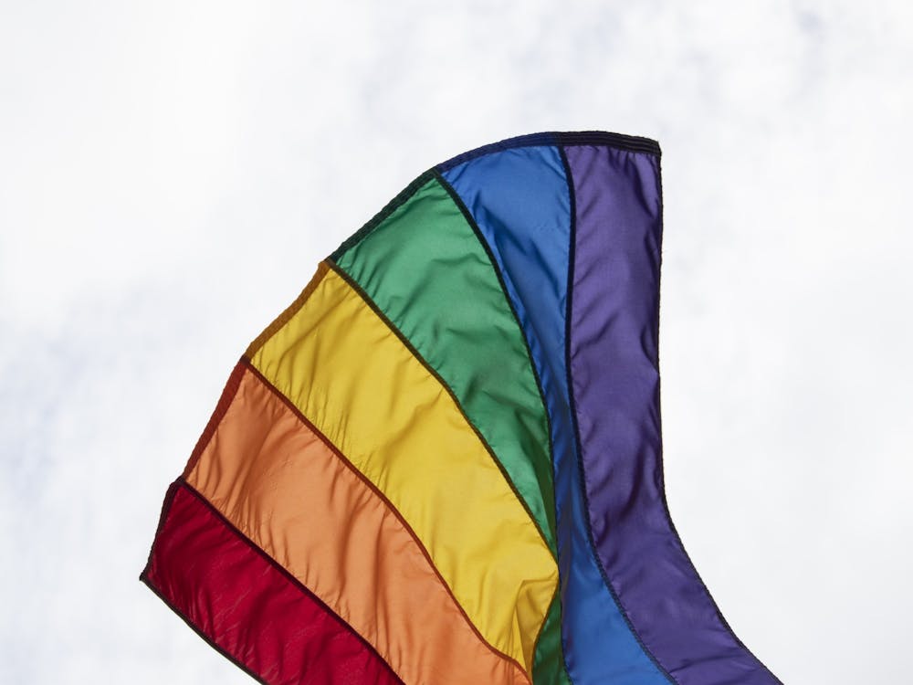 A rainbow flag waves in the wind June 8, 2019, at Indy Pride in Indianapolis.