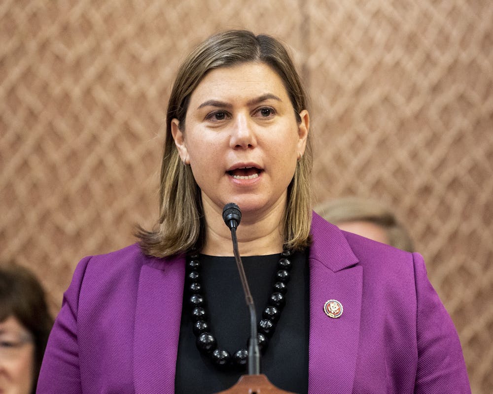 <p>U.S. Rep. Elissa Slotkin, D-Michigan, speaks at a press conference June 27 at the U.S. Capitol in Washington, D.C.</p>