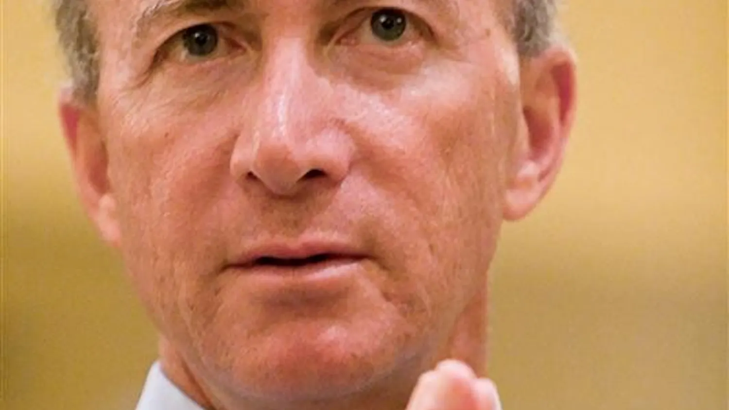 Indiana governor Mitch Daniels speaks with the members of the Indiana Associated Press Wednesday afternoon at French Lick Casino and Resort. Democratic candidate Jill Long Thompson and Libertarian candidate Andy Horning also addressed the group.