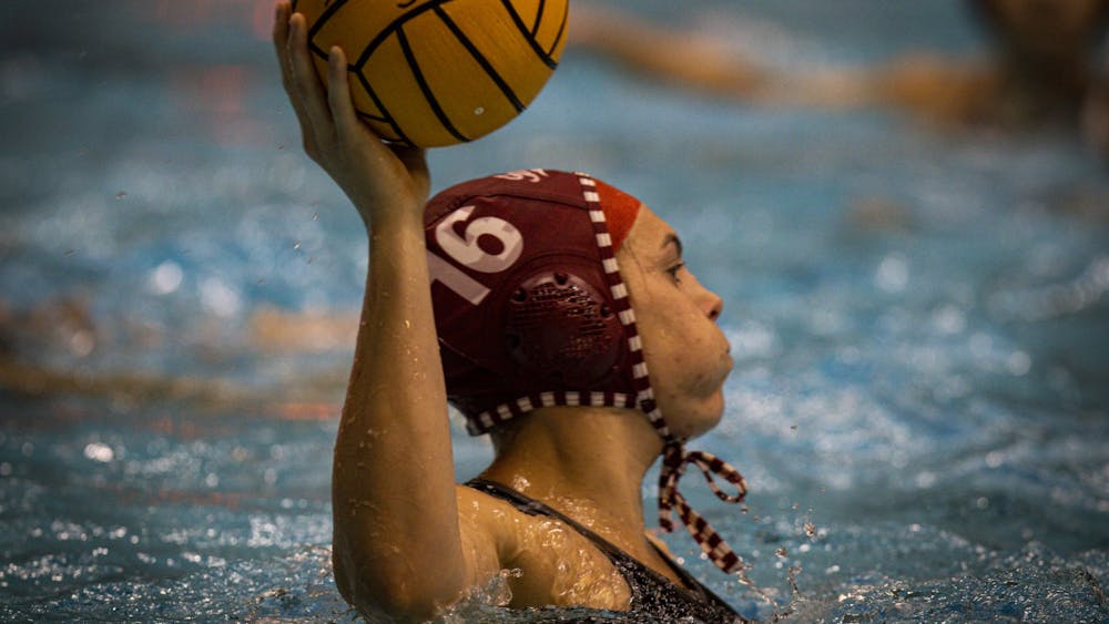 Junior Kallie White looks to make a goal during a match Jan. 28, 2023, at Counsilman-Billingsley Aquatic Center in Bloomington. The Hoosiers host the Indiana Classic this weekend.