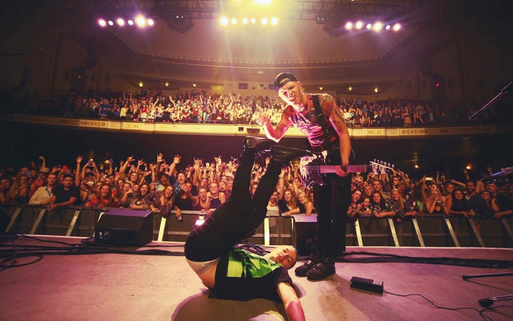 Electro-rock duo Cherub released its newest record, "Bleed Gold, Piss Excellence," in 2016. The band plays Feb. 12 at the Bluebird Bar.&nbsp;