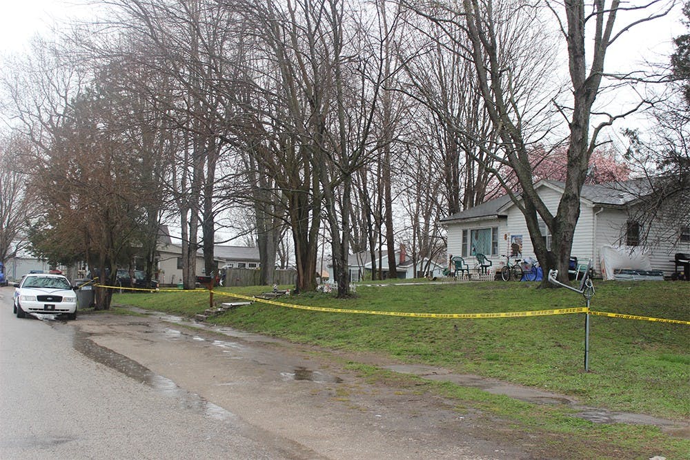 The home in Spencer, Indiana where Shaylyn Ammerman was last seen, on the 400 block of West Jefferson Street, continued to be blocked off by investigators Thursday. 