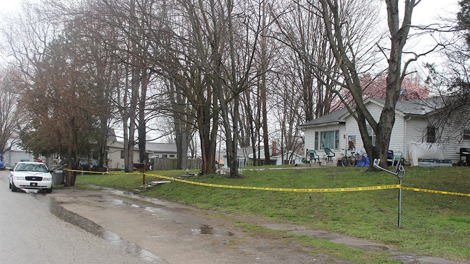 The home in Spencer, Indiana where Shaylyn Ammerman was last seen, on the 400 block of West Jefferson Street, continued to be blocked off by investigators Thursday. 