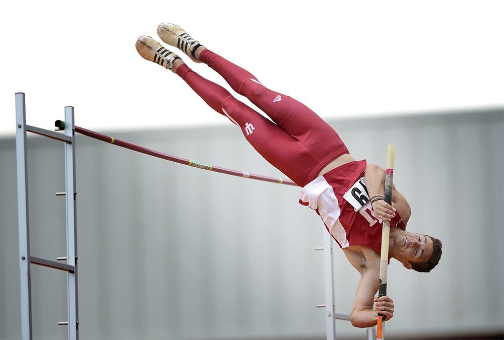 Dylan Anderson competes in the Pole Vault at the Big Ten Outdoor Championships at Purdue University in West Lafayette, Ind. on May 17, 2014. 