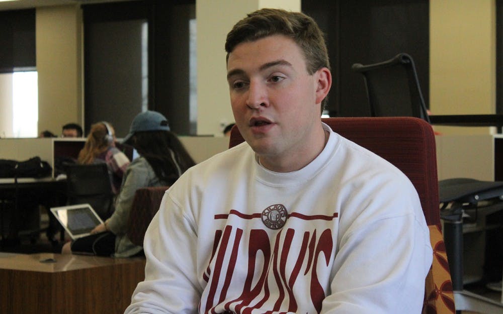 Andrew Cowie, president of the Interfraternity Council speaks about how the IFC wants to create an internal evaluation plan. "The ultimate goal is to assign chapters a scorecard that gives a chapter an evaluation," Cowie said.