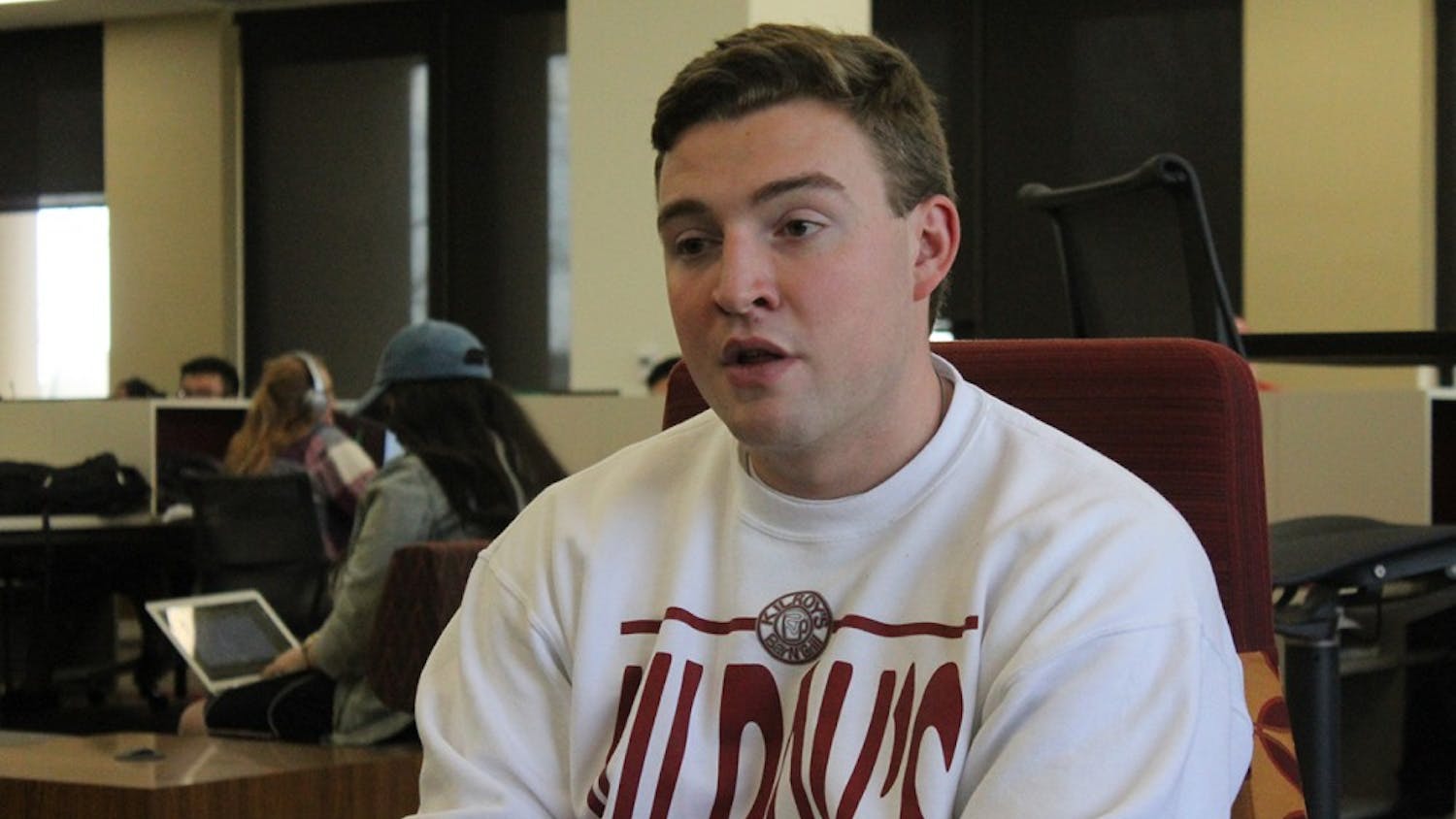 Andrew Cowie, president of the Interfraternity Council speaks about how the IFC wants to create an internal evaluation plan. "The ultimate goal is to assign chapters a scorecard that gives a chapter an evaluation," Cowie said.