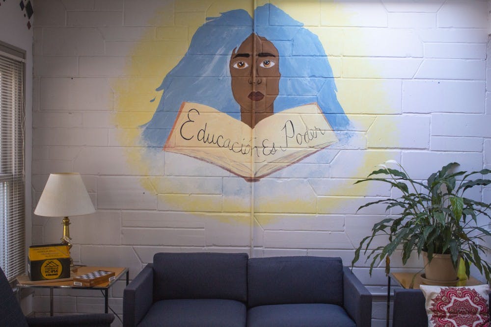 "Education is Power" mural at La Casa Latino Culture Center