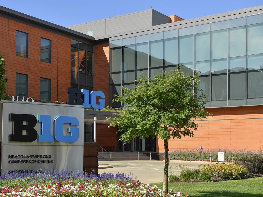 The Big Ten Conference headquarters on Aug. 21, 2020, in Rosemont, Illinois.
