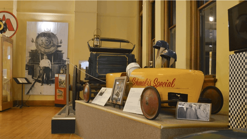"Life Behind the Wheel" is a new exhibit at the Monroe County History Center. It features a soapbox car as well as a license plate collection. 