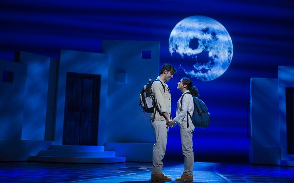 Mamma Mia! comes to the IU Auditorium this Thursday as part of their farewell tour. The show revolves around the story of Sophie (played by Lizzie Markson), who goes on the hunt for her birth father as she prepares for her wedding to Sky (played by Dustin Harris Smith).  