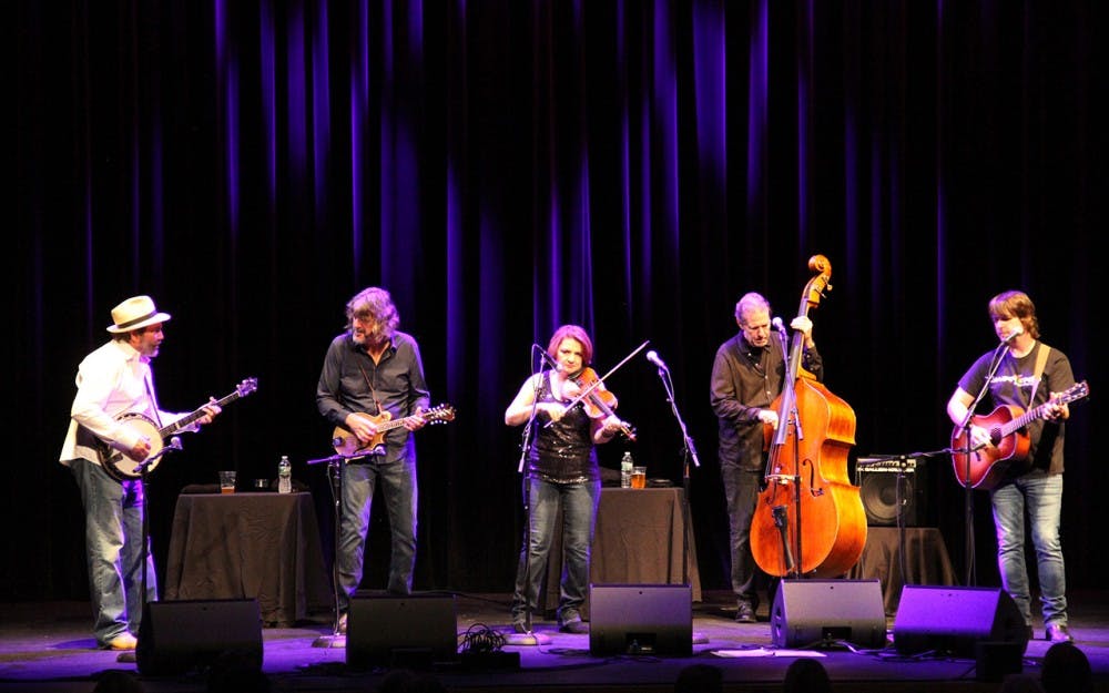 SteelDrivers perform country songs at the Burskirk-Chumley Theater Sunday. In 2009, the band was nominated for a Grammy in the category of best country performance by a duo or group with vocals for “Blue Side of the Mountain,” along with Sugarland, Rascal Flatts, Brooks & Dunn, and Lady Antebellum.