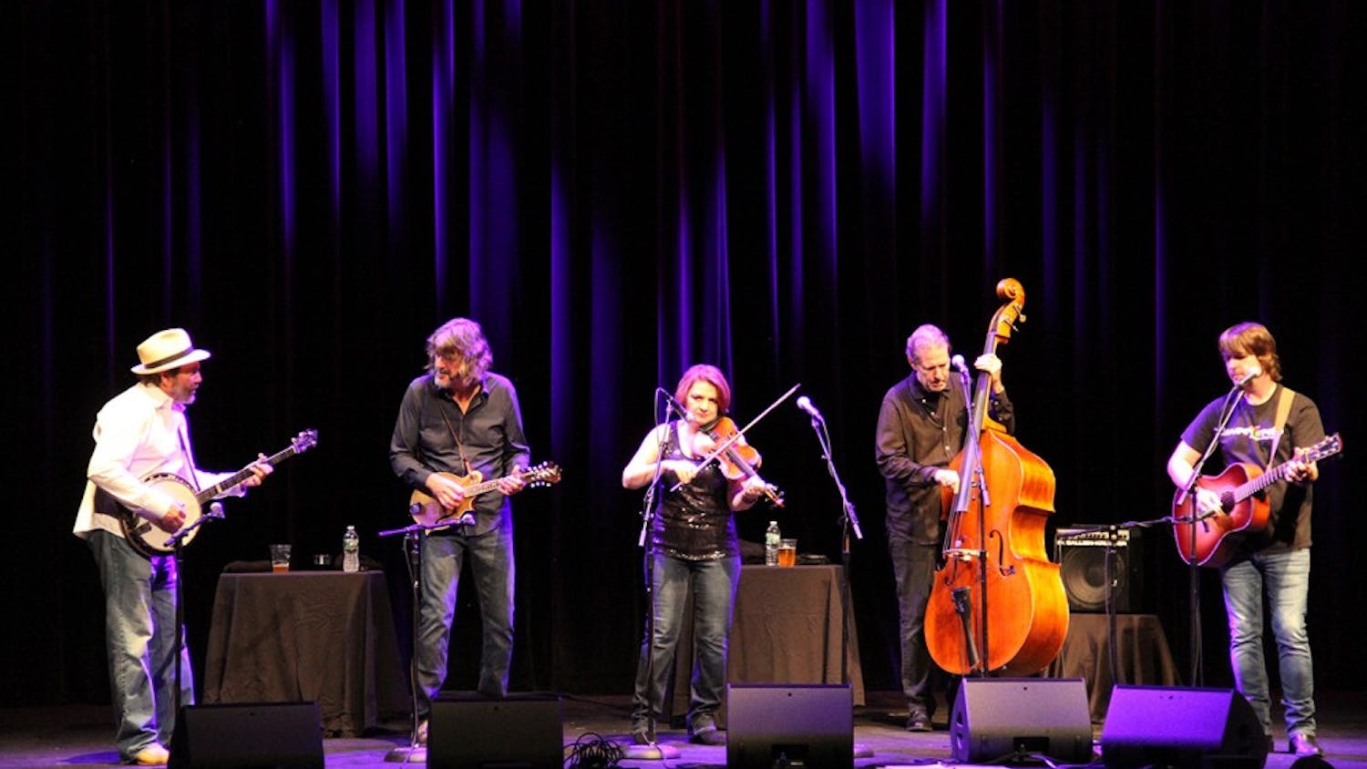 SteelDrivers perform country songs at the Burskirk-Chumley Theater Sunday. In 2009, the band was nominated for a Grammy in the category of best country performance by a duo or group with vocals for “Blue Side of the Mountain,” along with Sugarland, Rascal Flatts, Brooks & Dunn, and Lady Antebellum.