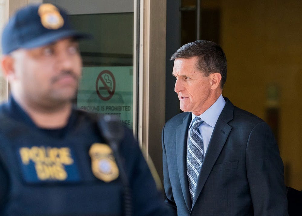 Former U.S. National Security Adviser Michael Flynn leaves the federal court following his plea hearing Friday, Dec. 1, 2017 in Washington D.C. Flynn, on Friday, pleaded guilty to lying to the Federal Bureau of Investigation regarding his improper contacts with Russia.&nbsp;