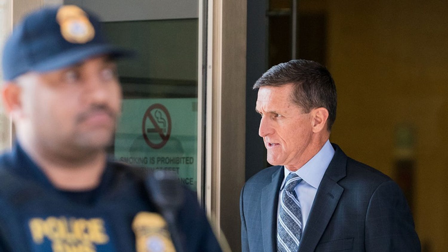 Former U.S. National Security Adviser Michael Flynn leaves the federal court following his plea hearing Friday, Dec. 1, 2017 in Washington D.C. Flynn, on Friday, pleaded guilty to lying to the Federal Bureau of Investigation regarding his improper contacts with Russia.&nbsp;