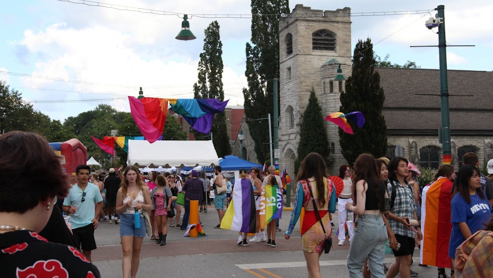Festival goers are seen Aug. 27, 2022, walking down Kirkwood Avenue during Pridefest. Parts of East Kirkwood will be closed beginning April 3, 2023. 
