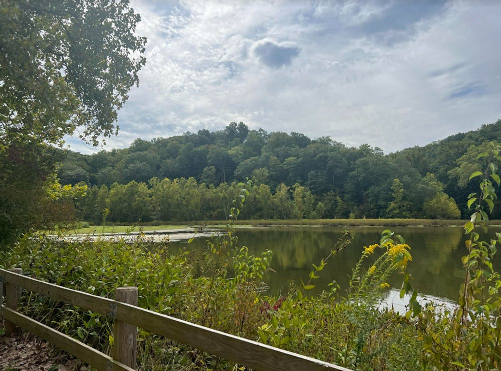<p>Student goes on a hike Sept. 16, 2023, at Griffy Lake in Bloomington. Griffy Lake had many hiking trails for the student to try. </p><p></p><p></p>
