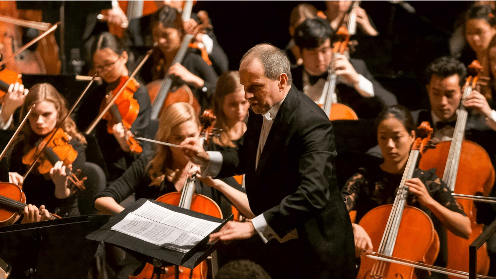 Maestro Federico Cortese conducts the Miraculous Mandarin Suite by Béla Bartók for the IU Philharmonic Orchestra in 2016. The orchestra will perform at 8 p.m. Jan. 19 in the Musical Arts Center.&nbsp;