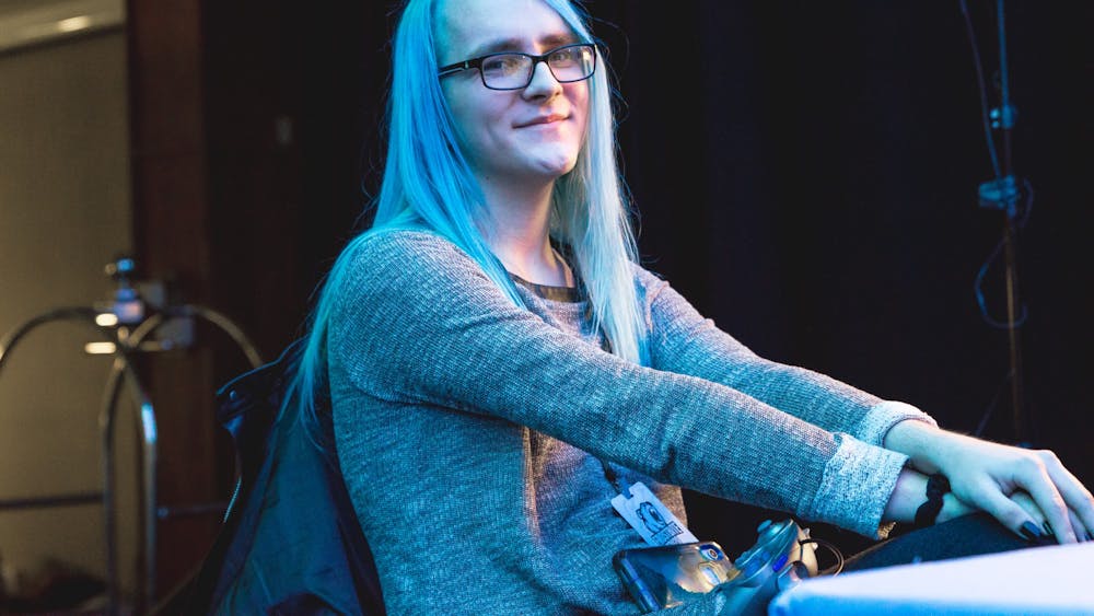 May &quot;Mystearica&quot; sits Feb. 23 at Frostbite, a Super Smash Bros. Ultimate tournament, in Detroit. May is the No. 1 ranked Super Smash Bros. Ultimate player in Indiana.