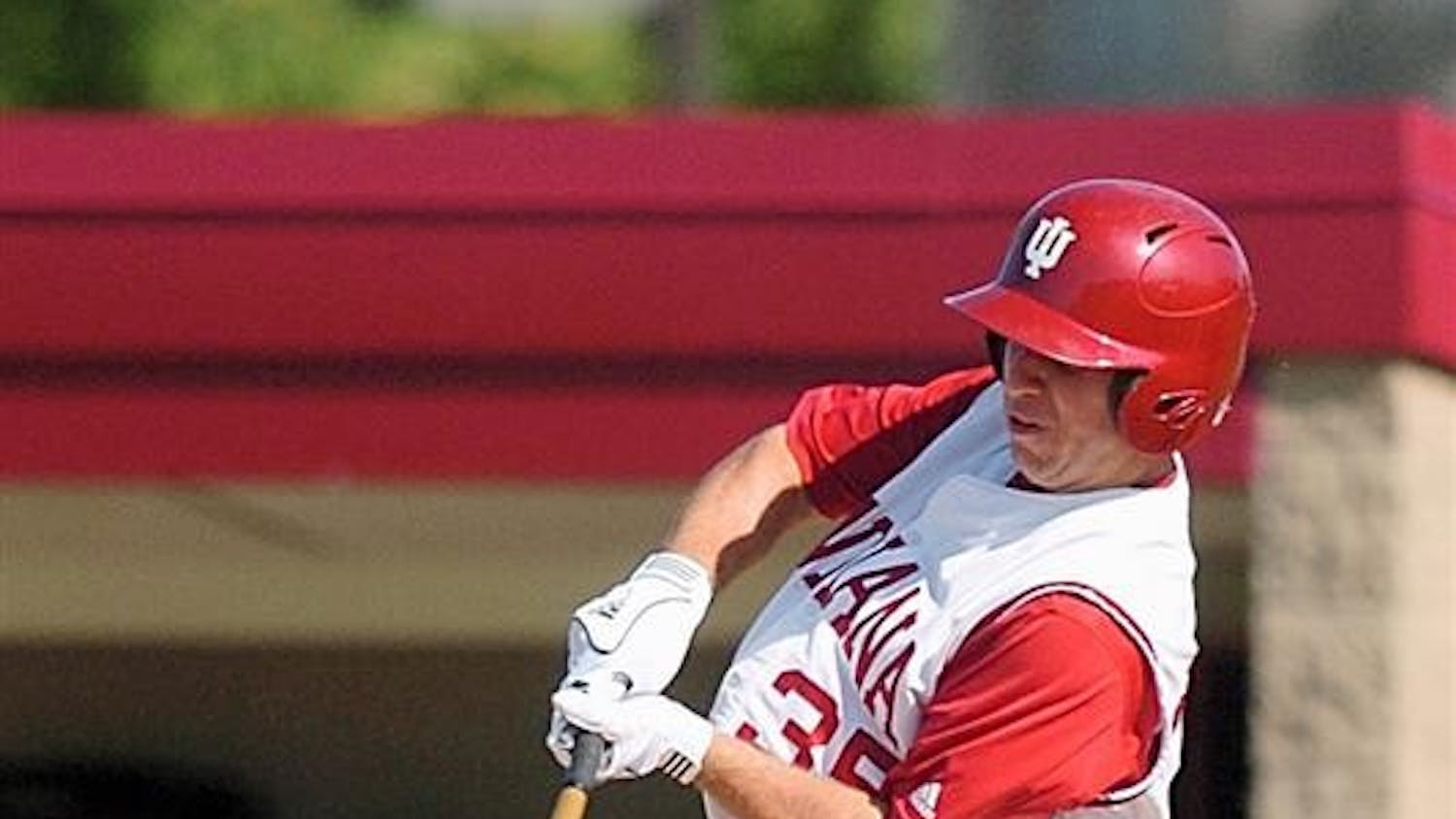 Sophomore first baseman Jerrud Sabourin hits a game winning two-run home run in the bottom of the ninth to win the game against Michigan State on Wednesday afternoon at Sembower Field.