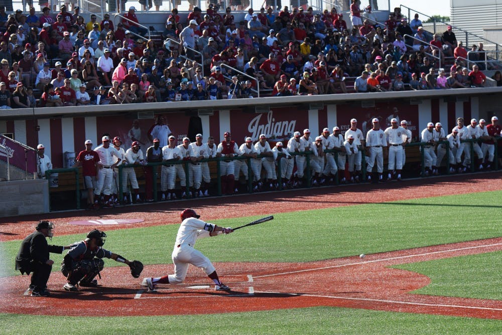 IU Baseball scores their third run on Louisville in the bottom of the second inning. By the middle of the third inning, the Cardinals scored their first run. m