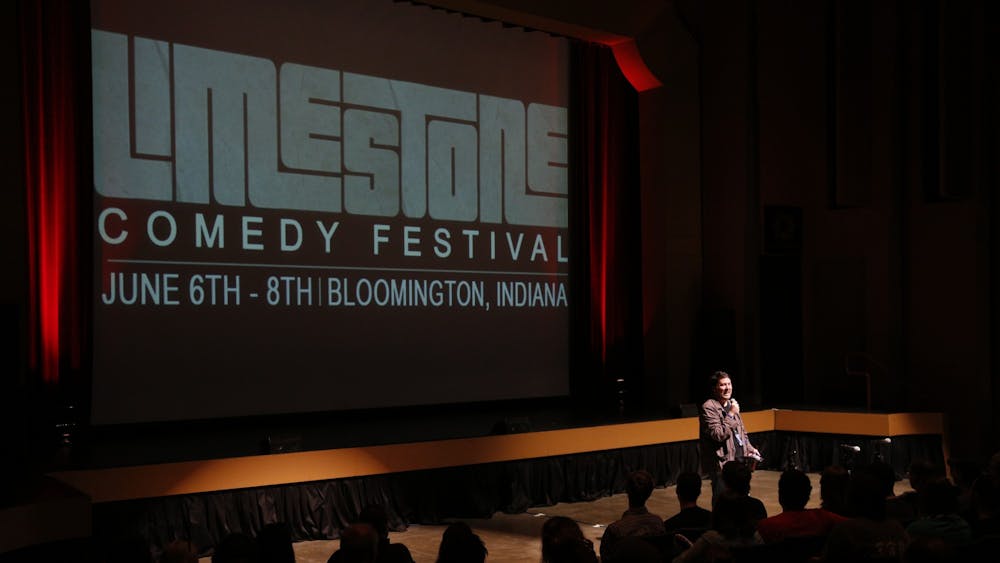 Comedian Doug Benson introduces a taping of the &quot;Doug Benson Movie Interruption&quot; during the Limestone Comedy Festival on June 8, 2013, at the Buskirk-Chumley Theater. The 2022 Limestone Comedy Festival will be May 12-14 and will feature 66 different comedians and performers.