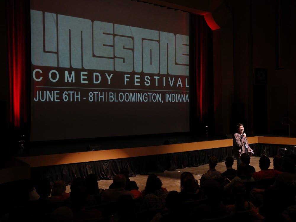 Comedian Doug Benson introduces a taping of the &quot;Doug Benson Movie Interruption&quot; during the Limestone Comedy Festival on June 8, 2013, at the Buskirk-Chumley Theater. The 2022 Limestone Comedy Festival will be May 12-14 and will feature 66 different comedians and performers.
