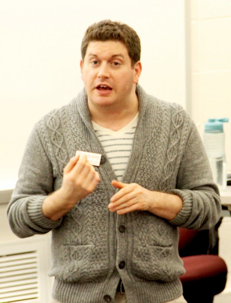 Eric Samuels from IU Health Center talks about Counseling and Psychological Services (CAPS) hours and appointment services Monday at Hodge Hall. CAPS is located on the 4th floor of the IU Health Center Monday to Friday 8 a.m. to 5 p.m. The first two appointments are free for students with a 30-minute session each.