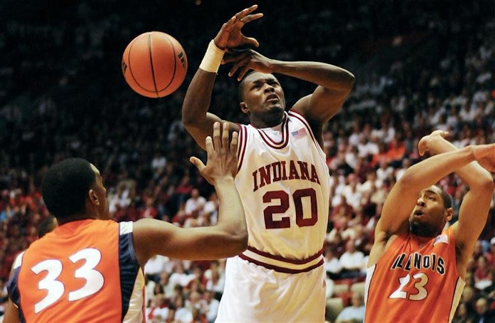 IU freshman guard Nick Williams loses the ball as he heads to the basket during IU's 65-52 loss to Illinois on Sunday at Assembly Hall. Williams had eight points.