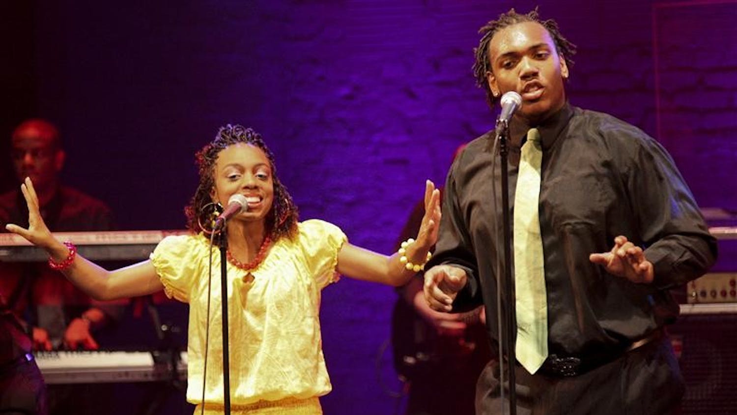 The IU Soul Revue performs "Sessions in Love"  on Saturday evening at the Buskirk-Chumley Theater. The concert featured harmonies, horns and rhythm sections, dance and a storyline centered on love. 