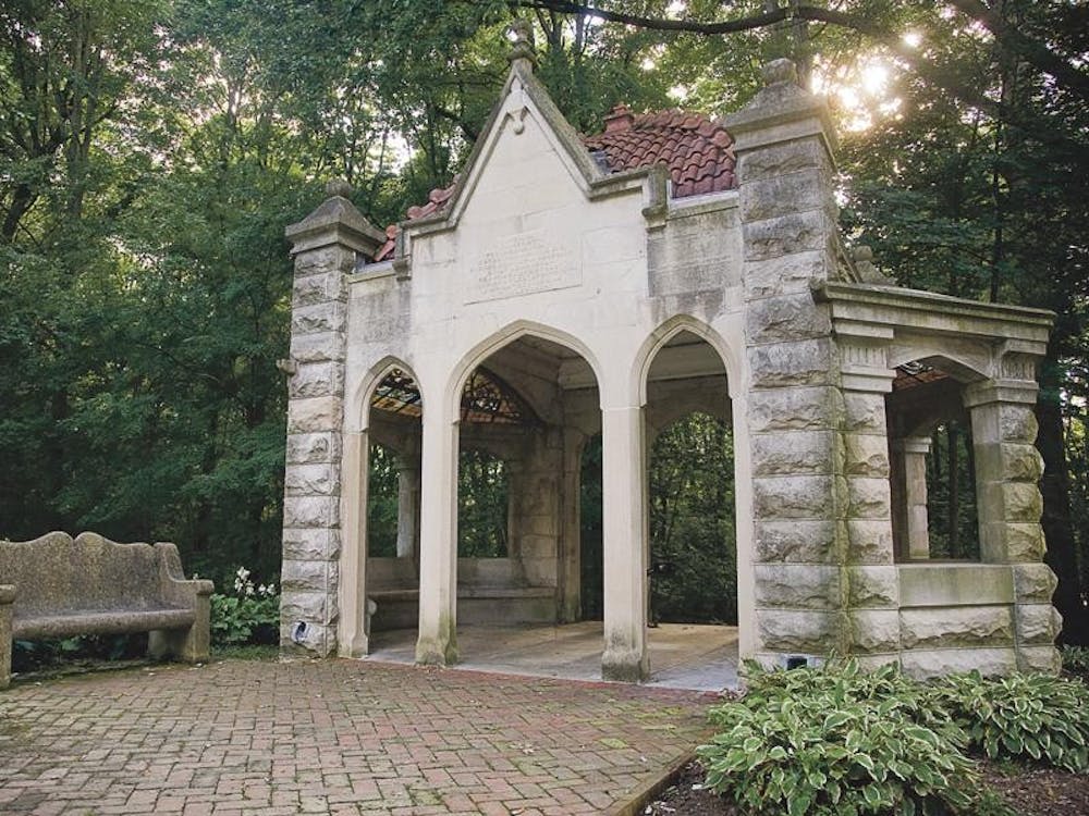 The Rose Well House is located in the Old Cresent area of campus.