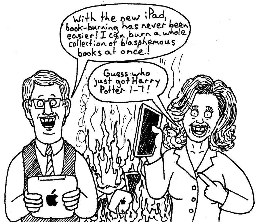 iPad book burning