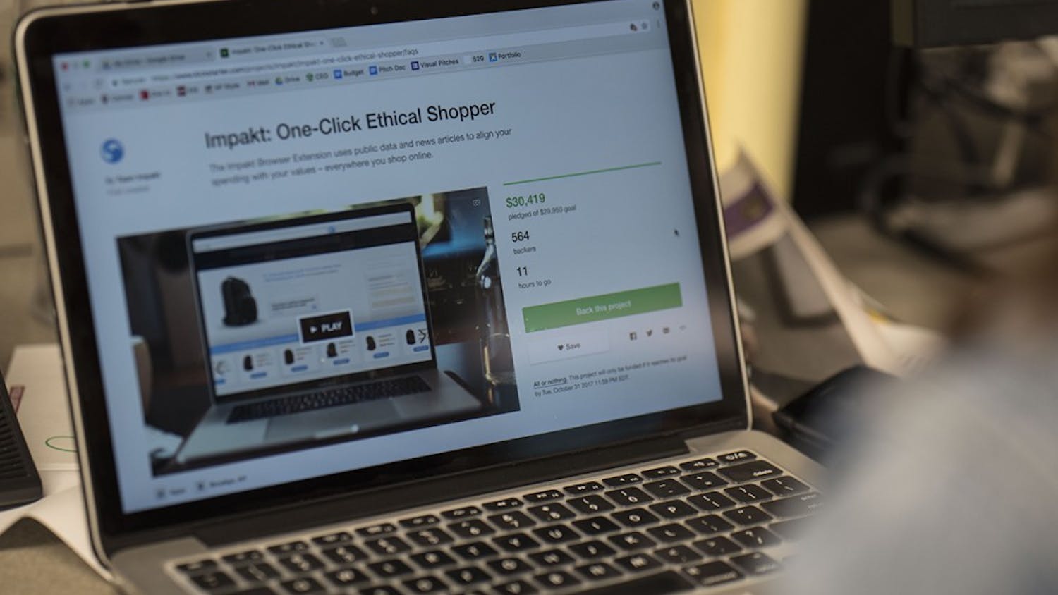 Impakt is a customizable browser extension created by IU alumnus Jonathan Hecht. The extension helps people find shopping options that match their values.&nbsp;