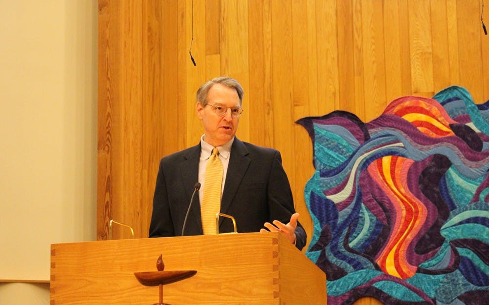 Rep. Matt Pierce, D-Bloomington, led a community discussion Wednesday night about how constituents can best talk to their legislators. About 100 people turned out at Unitarian Universalist Church of Bloomington to listen to and discuss with Pierce.  