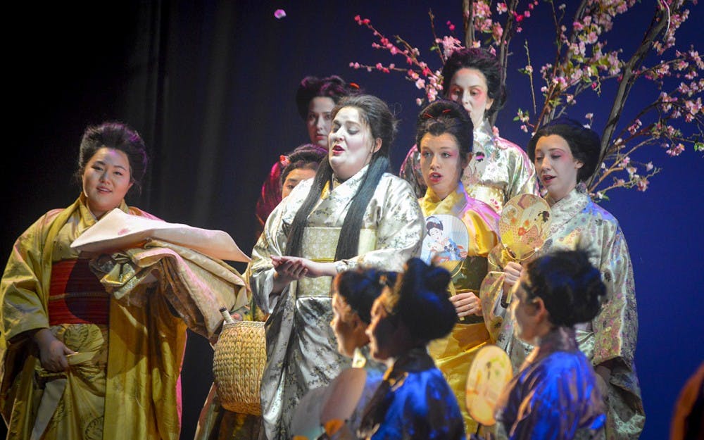 The IU Opera presents Giacomo Puccini's "Madama Butterfly" in a dress rehersal Tuesday evening in the Musical Arts Center. The italian opera follows the tragic love story of a geisha who must fight for her child after her husband returns from the Navy with an American wife.