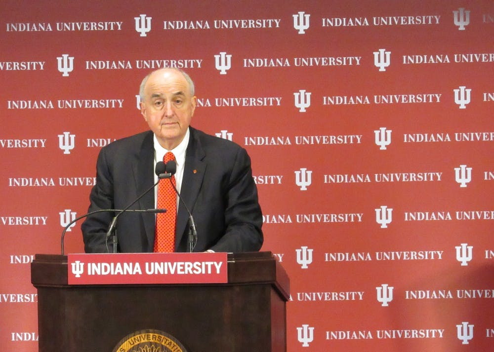 Pres. McRobbie Looks at Crowd