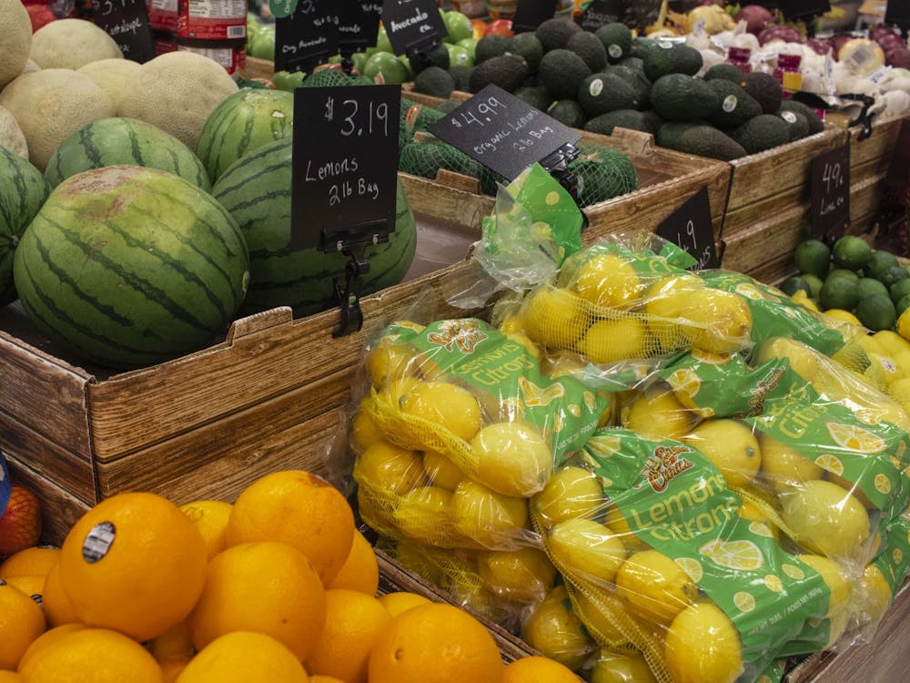 Produce is pictured Monday at Target. Students now have the opportunity to get a master&#x27;s in Food Studies at IU. 