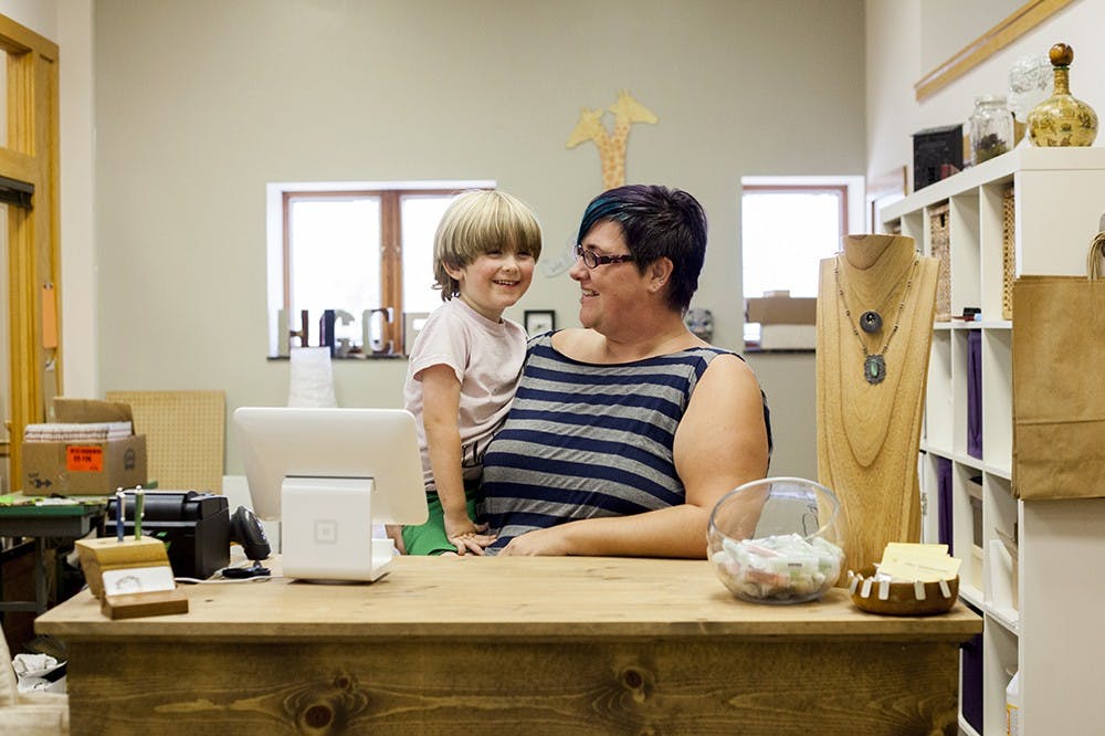 Talia Halliday's son Griffen enjoys spending time at Gather.