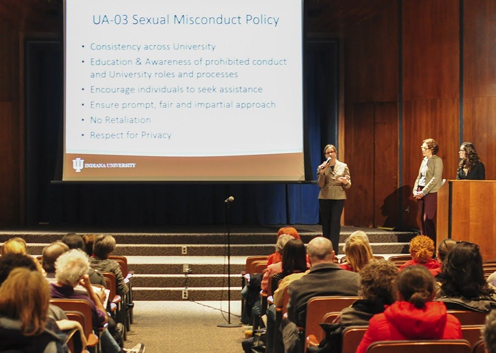 IMU Whittenberger Auditorium holds a meeting on sexual misconduc