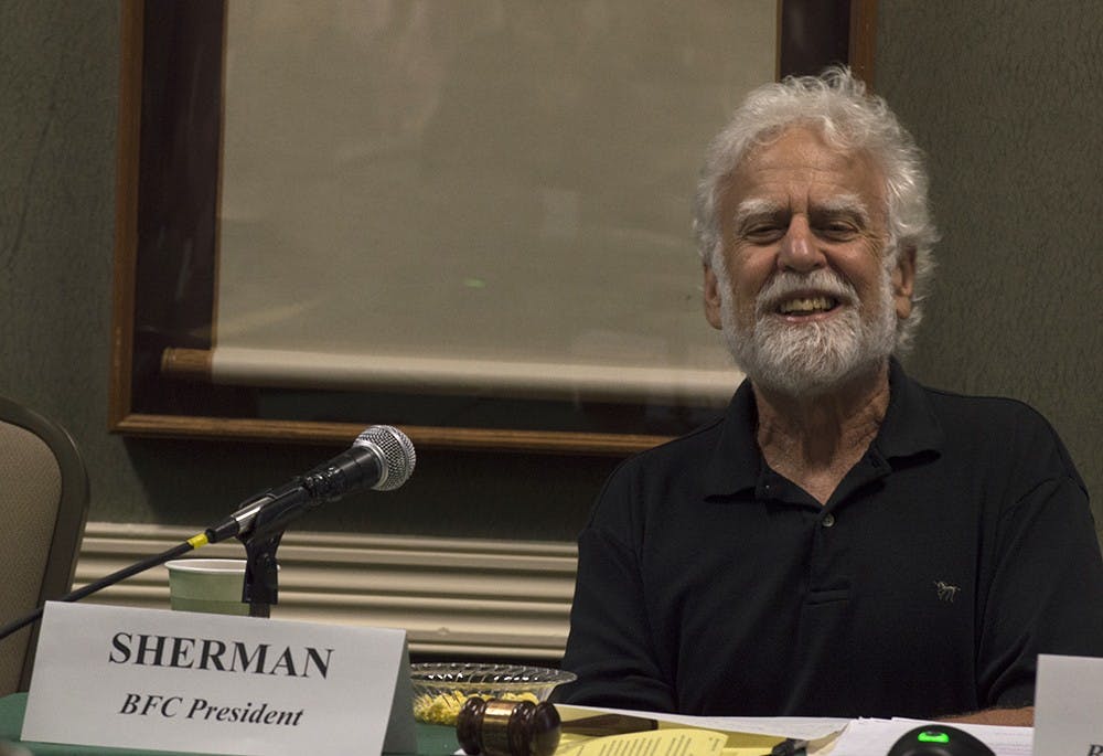 Jim Sherman, president of Bloomington Faculty Council, opens the meeting for discussion Tuesday in the Indiana Memorial Union.The BFC discussed business such as student mental health and wellness resources or students, Healthy IU initiative, and student debt reduction at IU.