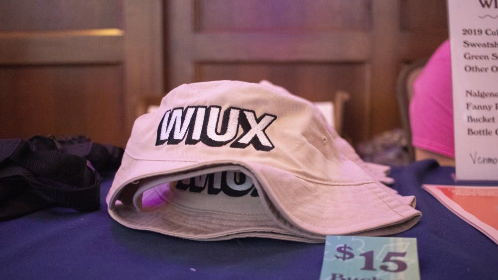 WIUX bucket hats are sold  April 20 at Culture Shock in Alumni Hall at the Indiana Memorial Union. WIUX and Culture Shock merchandise included hats, shirts, water bottles and more.