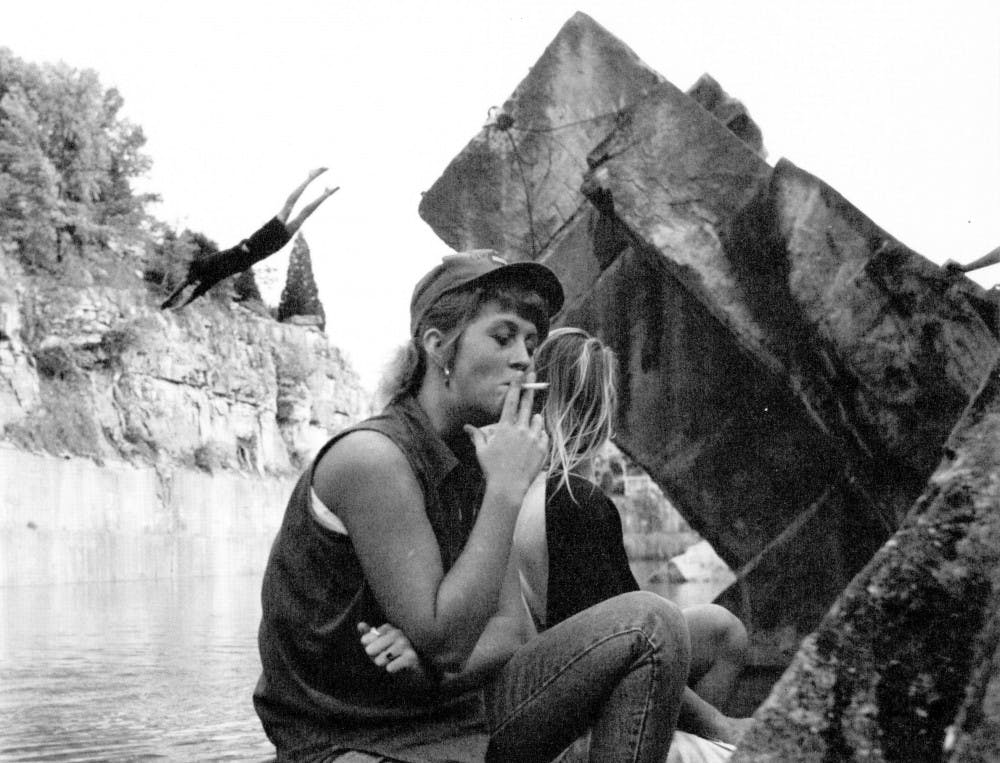 Quarries 1993 Arbutus - students swimming, smoking.jpg