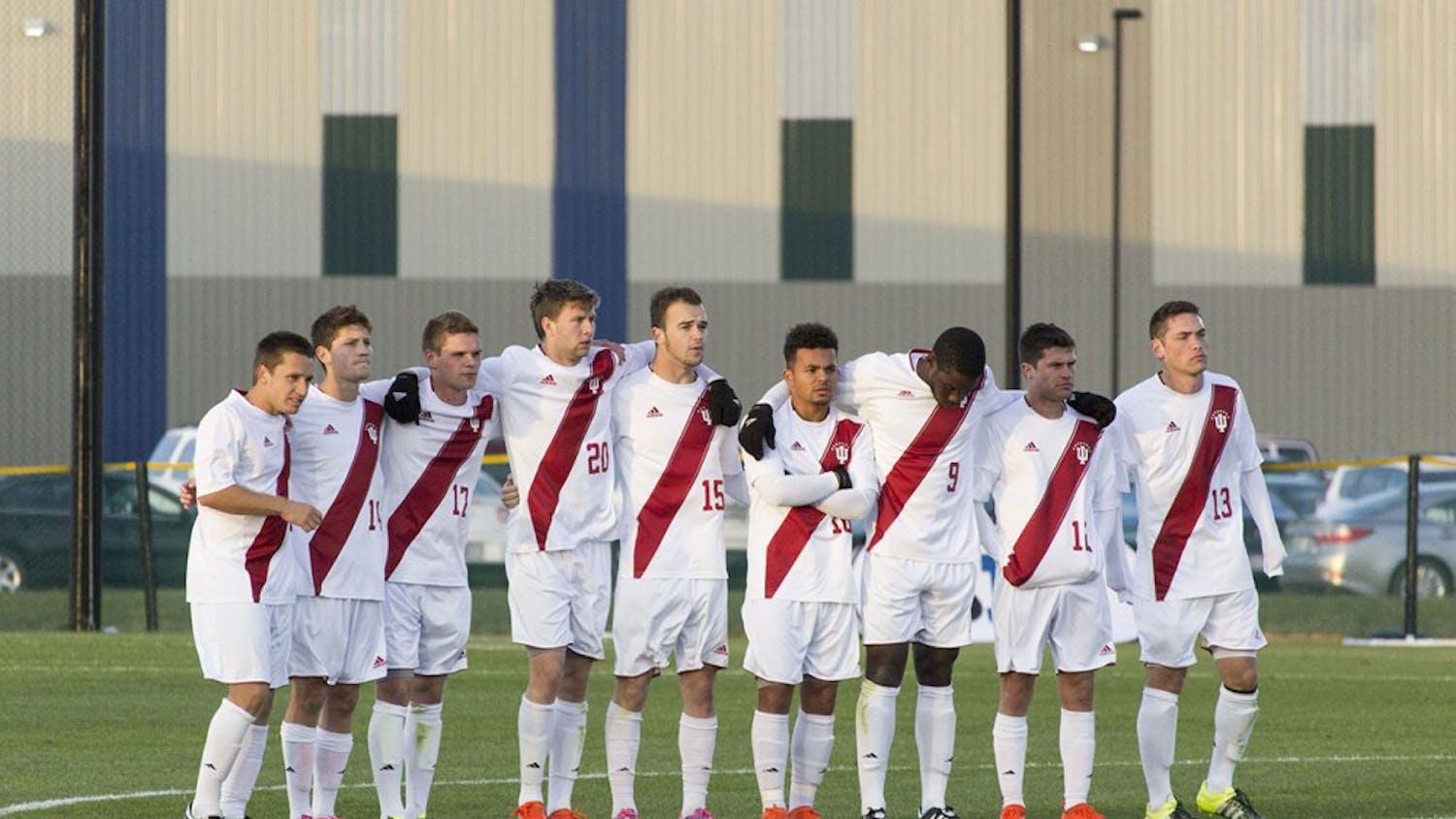 The Hoosiers during the Friday afternoon's penalty shootout loss (3-4) against Wisconsin at Grand Park.