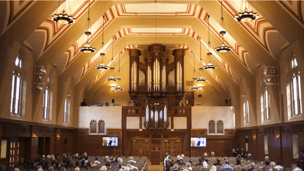 Organist William Porter of Eastman School of Music performs in 2013 in Alumni Hall in the Indiana Memorial Union. The Mowgli's will be performing Nov. 30 in Alumni Hall.