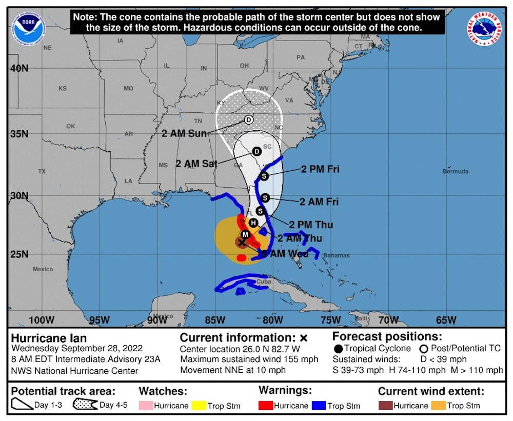 <p>Hurricane Ian is forecast to make Florida landfall soon.</p>